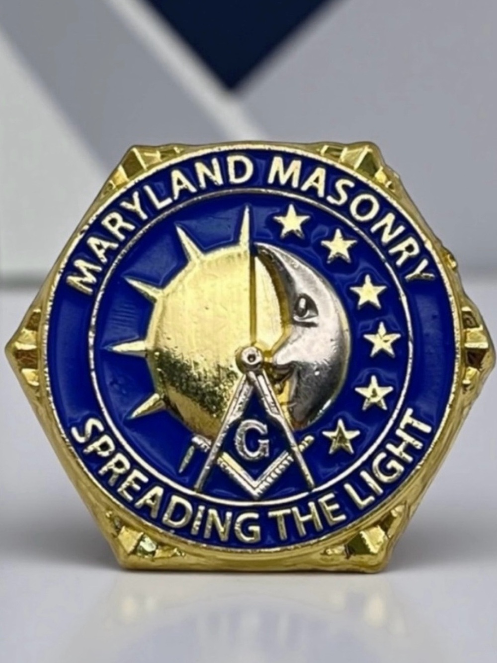 Grand Master Maryland Masonry Pathway to Excellence Freemason Member Lapel Pin